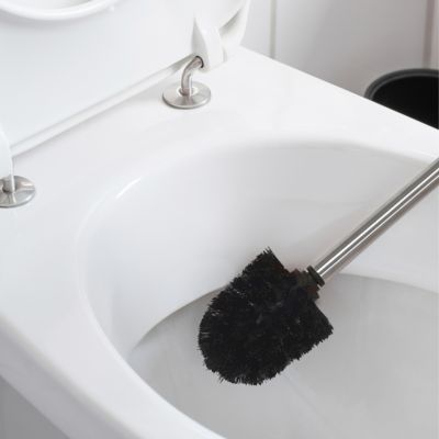Brosse WC Noire Avec Manche Inox - Lot De 2, Pour Hôtels Et Maisons - 10