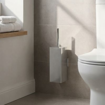 Brosse WC murale GoodHome Alessano argent chromé