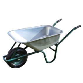 Brouette de jardin, de chantier tout terrain - 75 L - 160 Kg - Acier galvanisé - Linxor