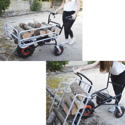 Brouette électrique multifonction 24 V charge 120 kg panier réglable