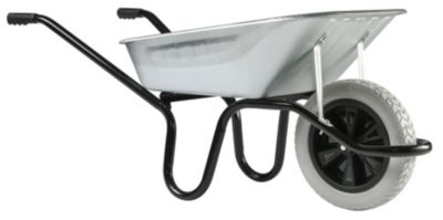 Brouette roue increvable Ø.400 mm cuve en acier galvanisé Aktiv Premium 100L Haemmerlin