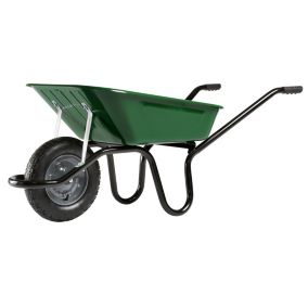 Brouette roue pneumatique Ø.380 mm, cuve en acier peint, capacité 100 L, Haemmerlin