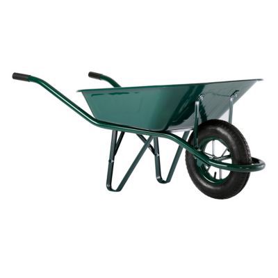 Brouette roue pneumatique Ø.380 mm, cuve en acier peinte, capacité 90 L, Haemmerlin Prems