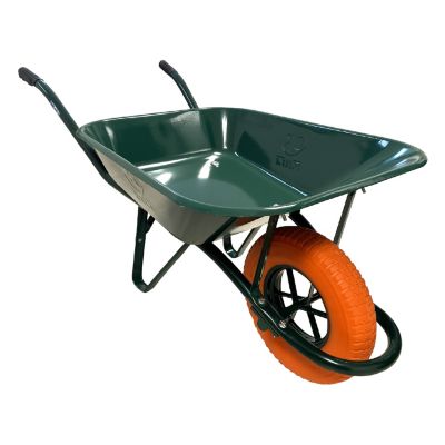 Brouette Tubulaire Roue Increvable, 85L, Chariot de Transport, Poignées Ergonomiques, Usage Intensif, Acier Galvanisé