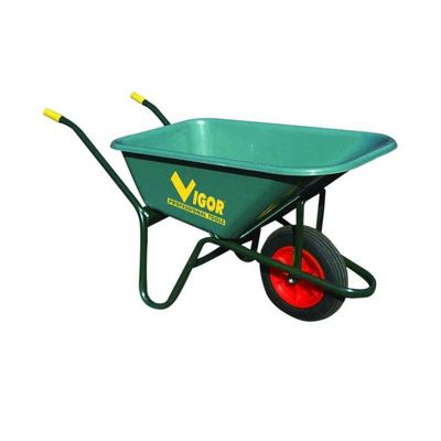 Brouette Vigor 100 - Bac vert en plastique vert 100 L