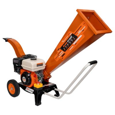 Broyeur de branches thermique RURIS ST300, 7 CV, 3600 tr/min, diametre de coupe 60 mm, capacite 150-1000 kg/h, couteaux acier