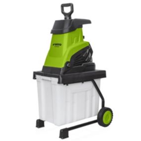 Broyeur de végétaux 2500W Bac 45L Coupe Branches 45mm Elagage Jardinage Taillage VITO