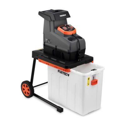 Broyeur de végétaux électrique FUXTEC FX-EGH2800B 2800 W, bac 60 L, coupe branches diametre 44mm, IPX4