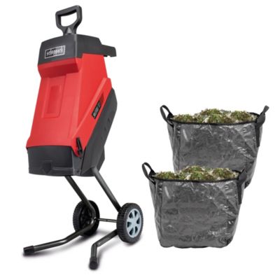 Broyeur de végétaux électrique GS55 Scheppach - 2400W - diamètre max des branches 45 mm - sac collecteur 2x45L