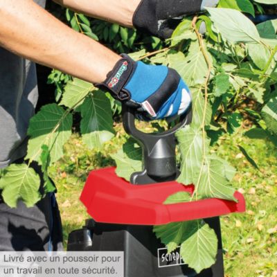 Broyeur de végétaux électrique GS55 Scheppach - 2400W - diamètre max des branches 45 mm - sac collecteur 2x45L