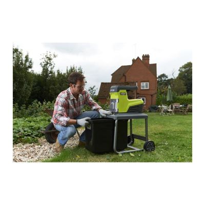 Broyeur de végétaux électrique RYOBI - 3000W - Gants renforcés Taille XL - Lunettes de protection