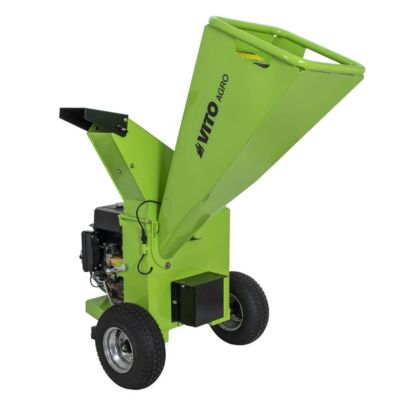 Broyeur de végétaux Thermique 15CV - Déchiqueteuse 3 Lames de coupe - Branches Diam100mm Démarrage électrique 4T OHV 420Cm3 VITO