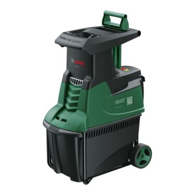 Broyeur de végétaux électrique filaire 2500 W, branche maxi 45 mm, bruit 90 dB(A), collecte 53 L, Bosch AXT 25 TC