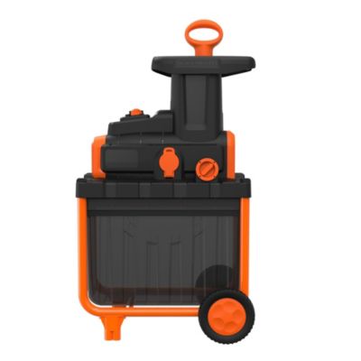 Broyeur de végétaux électrique filaire 2800 W, branche maxi 45 mm, bruit 80 dB(A), collecte 45 L, Black+Decker BEGAS5800-QS