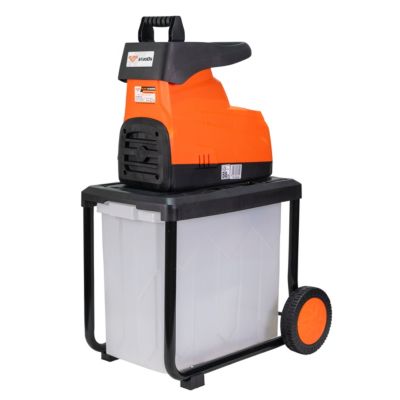 Broyeur de vegetaux et de branches RURIS ST200S 2800 W, diametre de coupe 45 mm, bac 60 L, dechets verts et bois de taille