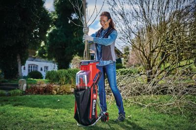 Broyeur de végétaux sans fil sans batterie 18 V, branche maxi 25 mm, bruit 100 dB(A), collecte 55 L, Einhell Redaxxo 36/25