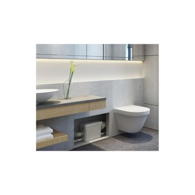 Broyeur pour WC suspendu silencieux 550 watts, Broyeur sanitaire à encastrer BSF-550-N2-SUSP pour salle de bain, Trappe de mainten