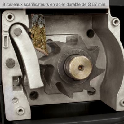 Broyeur silencieux 2en1 GS70 Scheppach  - 2800W - bac de ramassage 56L - diamètre max des branches 42 mm - cylindre broyage 87 mm