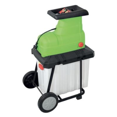 Broyeur Végétaux Electrique 2500W - Branche 40mm - Capacité 50L - Bac Collecteur - Déchiqueteuse - Broyage par couteau rotatif