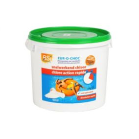 BSI - Chlore action rapide ou chlore choc - Granulés - Dissolution rapide - Désinfection - Piscine - Eur-O-Choc - 5kg