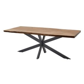 Buenavista - table à manger - bois et noir - 200 cm - Lisa Design