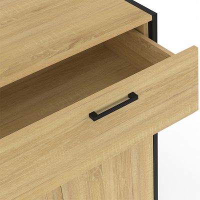 Buffet 100 cm DETROIT 3 portes et 1 tiroir design industriel