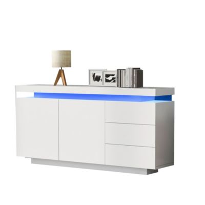 Buffet Blanc Laque Lednull