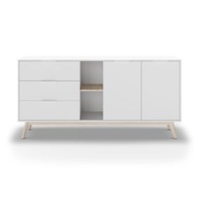 Buffet 2 Portes, 2 Niches et 3 Tiroirs L165 cm - Campus