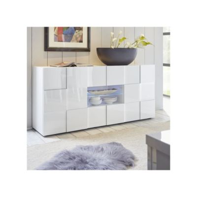 Buffet Blanc Laqu Led