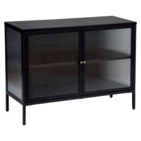 Buffet 2 Portes Design "Aldir" 100cm Noir