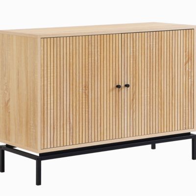 Buffet 2 portes effet bois 110 cm - Talia