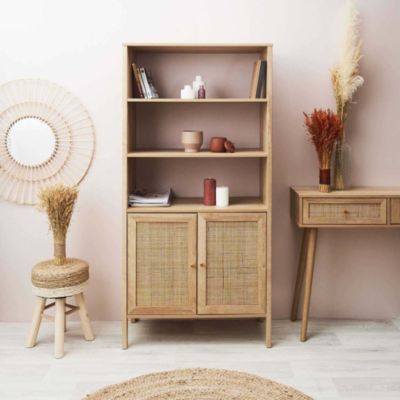 Buffet 2 Portes en Bois "Bali" 163cm Naturel