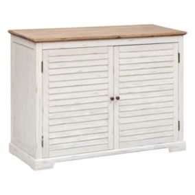 Buffet 2 Portes en Bois "Olbia" 110cm Blanc