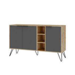 Buffet 3 niches et 3 portes L142 cm - Clara