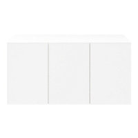 Buffet 3 portes blanc GoodHome Atomia H. 75 x L. 150 x P. 47 cm