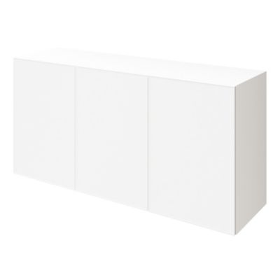 Buffet 3 portes blanc GoodHome Atomia H. 75 x L. 150 x P. 47 cm