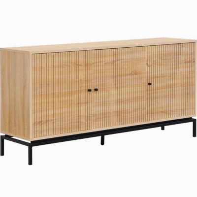 Buffet 3 portes effet bois 160 cm - Talia