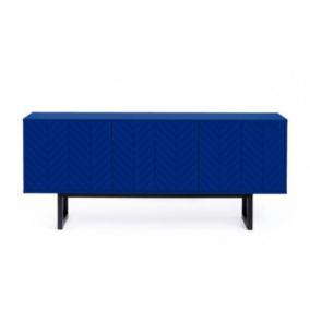 Buffet 3 Portes Triangle "Camden" 175cm Bleu