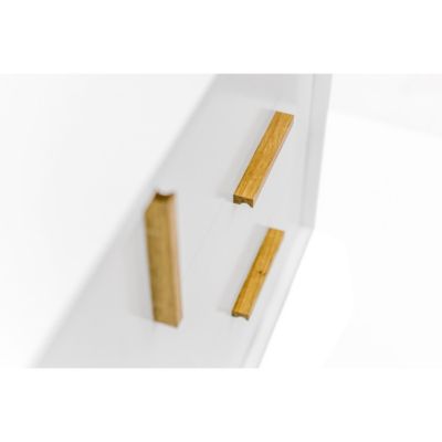 Buffet 3 Tiroirs & 2 Portes "Kensal" 149cm Chêne & Blanc