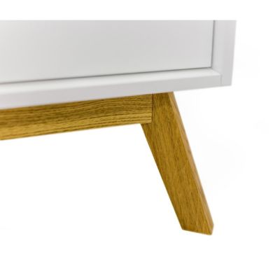 Buffet 3 Tiroirs & 2 Portes "Kensal" 149cm Chêne & Blanc