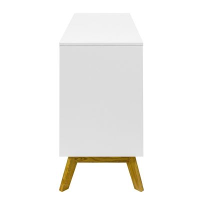 Buffet 3 Tiroirs & 2 Portes "Kensal" 149cm Chêne & Blanc