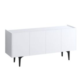 Buffet 4 portes blanc L150 cm - POLARIS