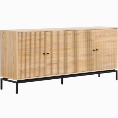 Buffet 4 portes effet bois 180 cm - Talia