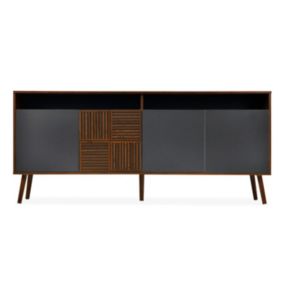 Buffet 4 Portes "Jody" 180cm Marron & Gris