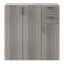 Buffet avec portes et tiroirs effet chêne grisé GoodHome Atomia H. 112,5 x L. 112,5 x P. 37 cm