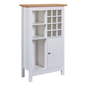 Buffet Avec Range-Bouteilles "Nichole" 124cm Blanc