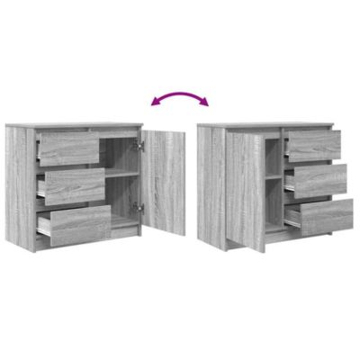 VAG Buffet Sonoma Gris 100X35X80 Cm Bois D'Ingénierie 7087562575750 - Maison