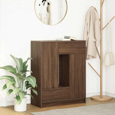 Buffet avec tiroirs et portes chêne marron 73x31x90 cm vidaXL