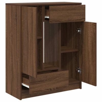Buffet avec tiroirs et portes chêne marron 73x31x90 cm vidaXL
