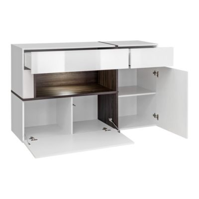 Buffet, bahut modèle CRISS + LED. Enfilade design et moderne pour votre salon ou salle à manger.